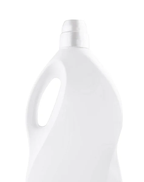 White Plastic Container Liquid Detergent Isolated — Fotografia de Stock