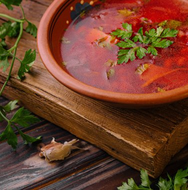 Ulusal mutfağın Ukrayna borsch 'u