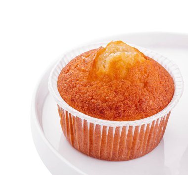 homemade muffins or cupcakes isolated on white background