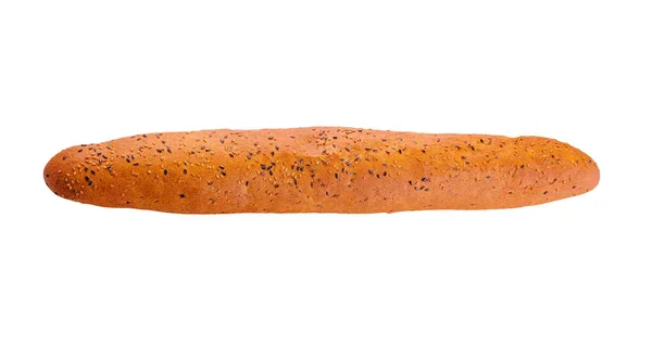 Baguette Bröd Isolerad Vit Bakgrund — Stockfoto
