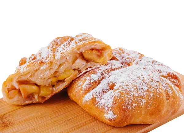 Baking Puff Pastry Vertuta Apple Strudel — Φωτογραφία Αρχείου