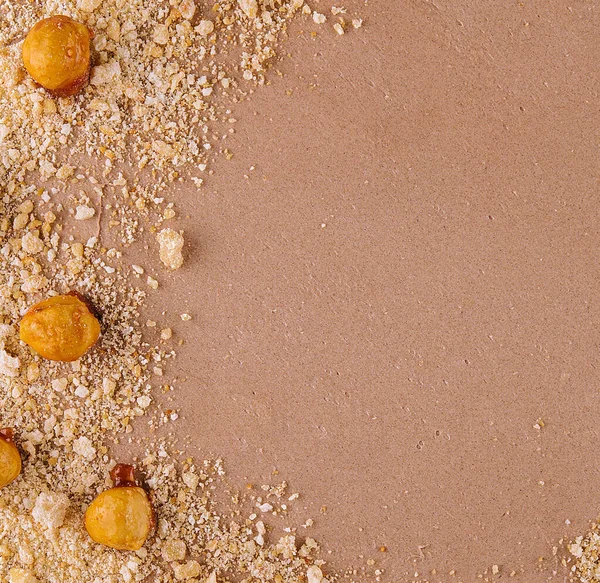 stock image Kiev cake with walnuts on top view