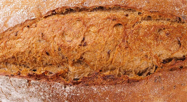 Loaf Organic Bread Close — Stock Photo, Image