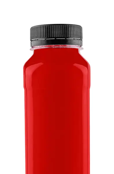 Пляшка Здорової Червоної Смуги Білому — стокове фото