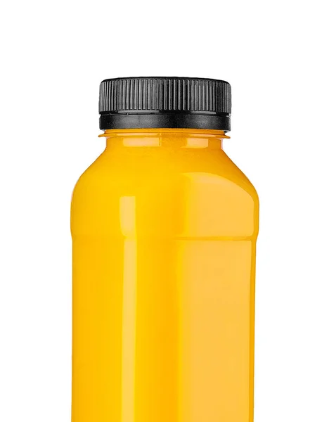 白底橙汁瓶 — 图库照片