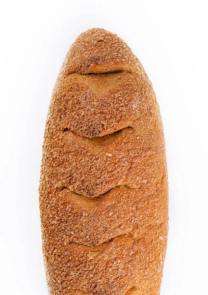 Rustic White Bread Isolated White — Stock fotografie