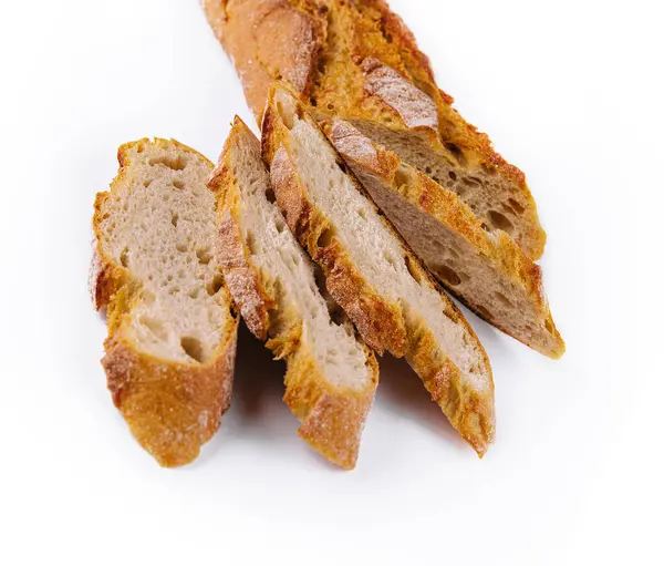 Black Sliced Bread Close White Background — Stock Photo, Image