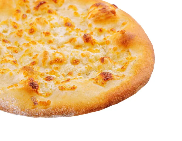 Crispy Focaccia Cheese Isolated White Background — Fotografia de Stock