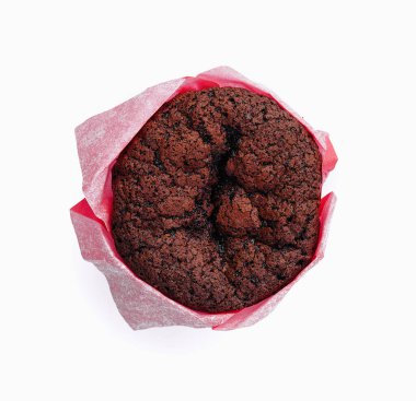 Üstten bakıldığında nefis çikolatalı brownie.