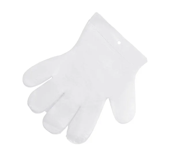 Προστατευτικά Γάντια Βινυλίου Λευκό Φόντο — Φωτογραφία Αρχείου