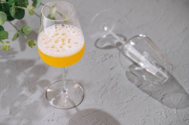 Lezzetli taze turuncu Smoothie cam