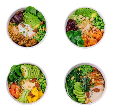 Hawaii Poke Kabı Üst Manzara İzole