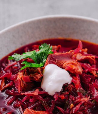 pancar kök çorbası borsch kase