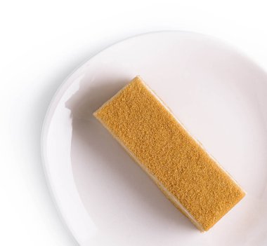 A piece of Napoleon cake from puff pastry