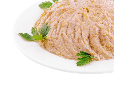 Kyopolou, popular Bulgarian and Turkish spread from roasted eggplants and garlic