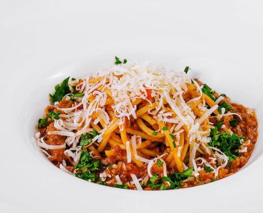 Akşam yemeği için lezzetli yemekler, üst manzara.