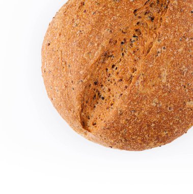 Bread round shape isolated on white background