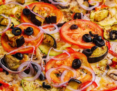 Vejetaryen pizzası.