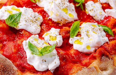 Pizza Margherita arka planı kapatın.