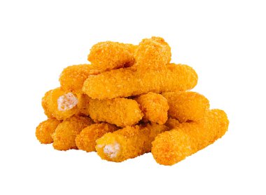 Canlı bir altın-kahverengi tavuk ihalesi yığını beyaz bir arka planda duruyor ve davetkar dokularını sergiliyor. Günlük toplantılar ya da atıştırmalıklar için mükemmel..