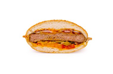 Lezzetli bir hamburgerde sulu bir biftek köftesi, erimiş peynir, taze domates ve marul bulunur, hepsi de kızarmış ekmeğin içine yerleştirilir. Günün her saatinde hızlı bir yemek için mükemmel..