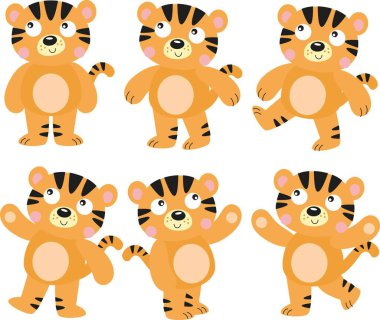 Çocuklar için sevimli vahşi hayvan vektörü