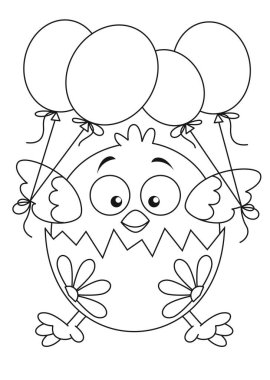 Çocuklar için Paskalya boyama kitabı eğitimi