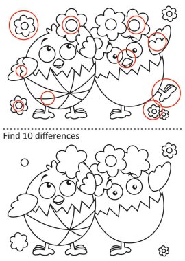 Çocuklar için Paskalya boyama kitabı eğitimi