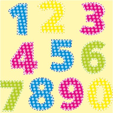 kolorowe cyfry dla dzieci 