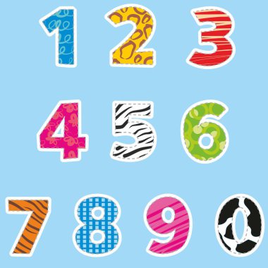 kolorowe cyfry dla dzieci 