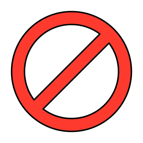 Kein Oder Stop Symbol Verbotsschild — Stockvektor