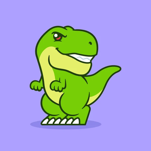 Tyrannosaurus Rex Flat Design Illustration — Image vectorielle