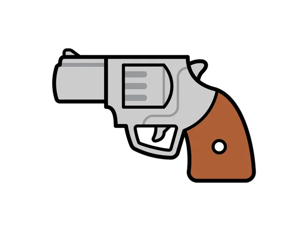Pistola Revólver Vector Ilustración — Vector de stock