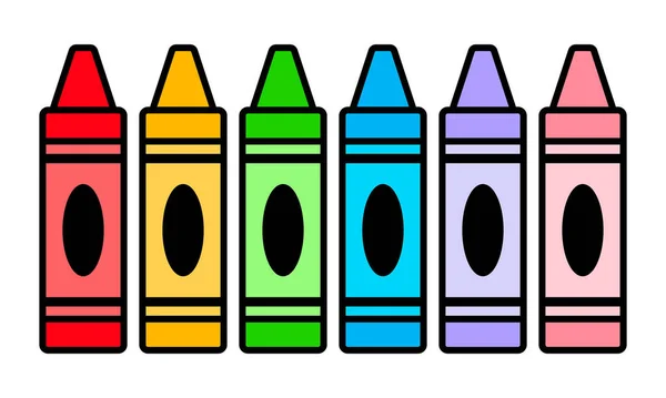 Ensemble Crayons Colorés — Image vectorielle