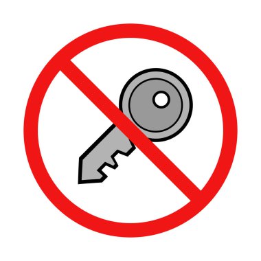 Beyaz Arkaplanda Anahtar İşareti Yok