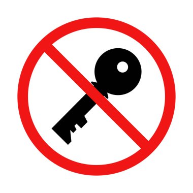 Beyaz Arkaplanda Anahtar İşareti Yok