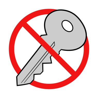 Beyaz Arkaplanda Anahtar İşareti Yok