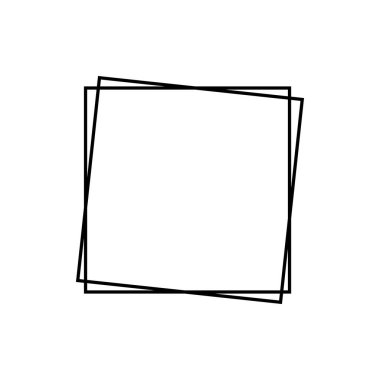 Beyaz Arkaplanda Vektör Soyut Kare Çerçevesi