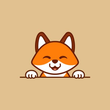 Şirin Tilki Vektör İllüstrasyonu