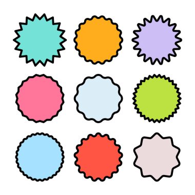 Set of Blank Promotional Label Badges