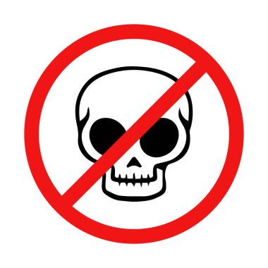 Beyaz arka plan hiçbir kafatası işareti