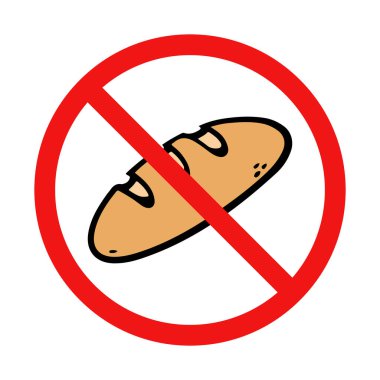 Beyaz Arkaplanda Ekmek İşareti Yok