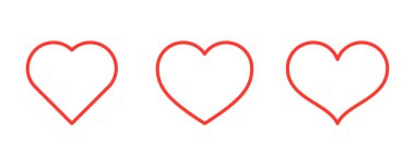 Taslaklı Kalp Simgeleri Seti