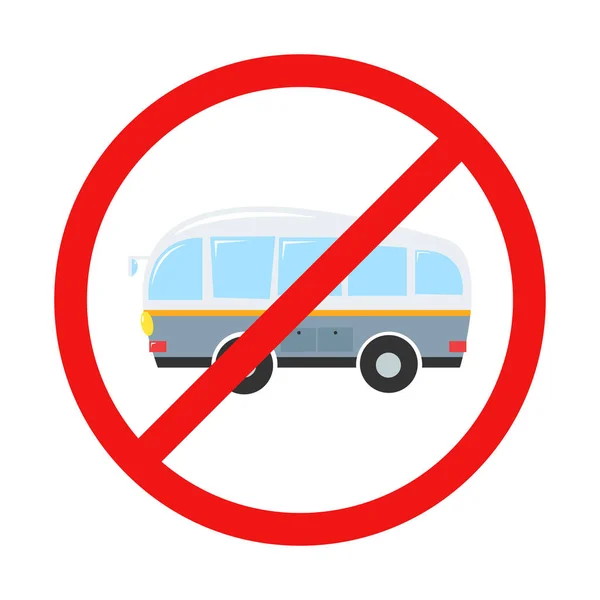 Δεν Υπάρχει Εγγραφή Λεωφορείου Στο Λευκό Φόντο — Διανυσματικό Αρχείο