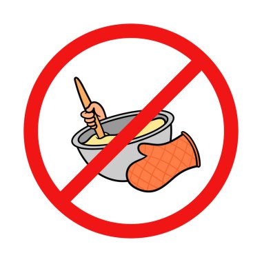 Beyaz Arkaplanda Hamur Hamuru İşareti Yok