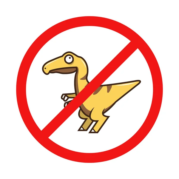 Ingen Raptor Tecken Vit Bakgrund — Stock vektor