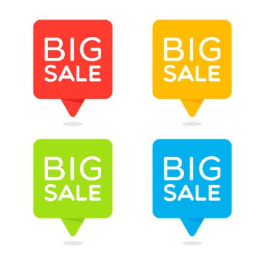 Renkli Büyük İndirim Etiketleri