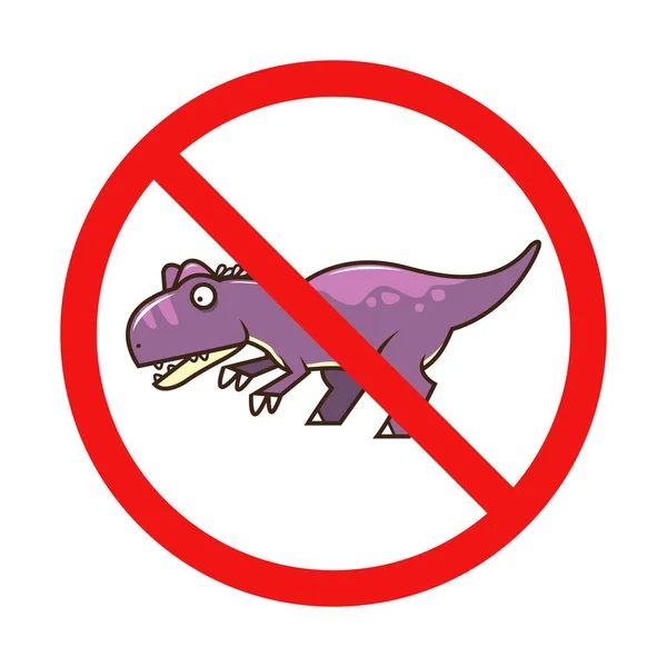 Ingen Dinosaurie Eller Någon Allosaurus Tecken Vit Bakgrund — Stock vektor