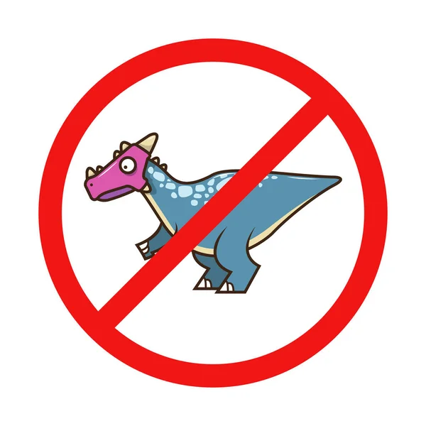Ingen Dinosaurie Eller Ingen Dracorex Tecken Vit Bakgrund — Stock vektor