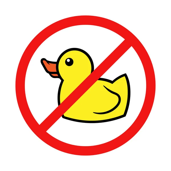 Duck Sign Fehér Háttér — Stock Vector